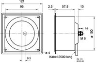 Visaton DK 121 - 8 Ohm Drukkamerluidspreker 15 W Zwart 1 stuk(s) - thumbnail