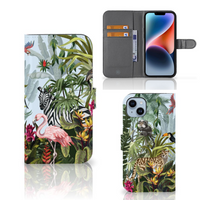 Telefoonhoesje met Pasjes voor iPhone 15 Plus Jungle - thumbnail