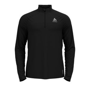 Odlo Essential Ceramiwarm zip hardloopshirt lange mouw zwart heren XL