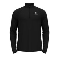 Odlo Essential Ceramiwarm zip hardloopshirt lange mouw zwart heren XL - thumbnail