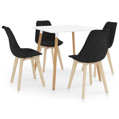 vidaXL 5-delige Eethoek zwart vidaXL 5-delige Eethoek zwart