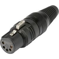 Hicon HI-X5CF-G XLR-connector Bus, recht Aantal polen: 5 Zwart 1 stuk(s) - thumbnail