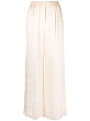 Forte Forte Geruite palazzo broek - Beige