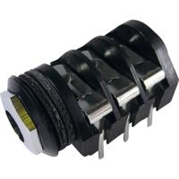 Cliff CL1334A Jackplug 6,35 mm Bus, inbouw horizontaal Aantal polen: 3 Stereo Zwart 1 stuk(s)