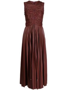 Altuzarra robe Kandoro à design plissé - Marron