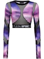 Plein Sport abstract-print long-sleeved top - Violet - thumbnail