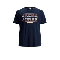 JACK & JONES PLUS SIZE T-shirt Mount Plus Size met logo donkerblauw