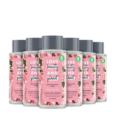 Love Beauty and Planet Muru Muru Butter & Rose Blooming Colour shampoo - 6 x 400 ml