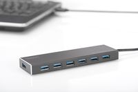 Digitus DA-70241-1 interface hub USB 3.2 Gen 1 (3.1 Gen 1) Type-A 5000 Mbit/s Grijs - thumbnail