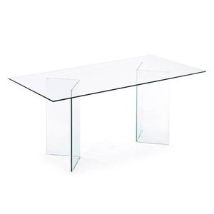 "Kave Home Burano Eettafel - 180 x 90 cm - Glas "