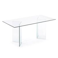 "Kave Home Burano Eettafel - 180 x 90 cm - Glas " - thumbnail