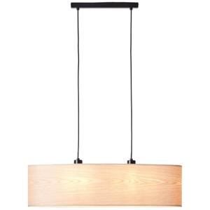 Brilliant Hanglamp Oval Romm zwart met houtbruin 99492/76