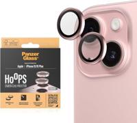 PanzerGlass™ Hoops camera lensbeschermer voor Apple iPhone 15 | 15 Plus - bescherming met stijl, schokbestendig glas, roze