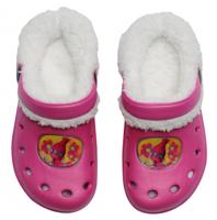 Dreamworks clog met bont Trolls PVC/bont roze/wit