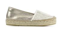 Mace Dames Espadrilles in Leder (Goud)