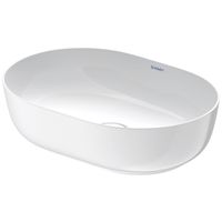 Duravit Luv opzetwastafel 50x35cm ovaal zonder kraangat zonder overloop wit/wit 0379500000