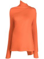 Marques'Almeida pull en maille ajourée à design asymétrique - Orange