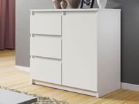 Commode PATENA 1 deur 3 lades wit