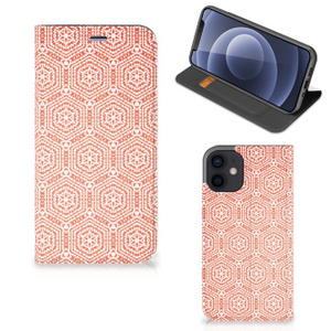 iPhone 12 Mini Hoesje met Magneet Pattern Orange