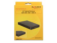 DeLOCK 47226 behuizing voor opslagstations HDD-/SSD-behuizing Zwart 2.5" - thumbnail