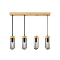 Home sweet home hanglamp Capri 4L klein - hout/glas - thumbnail