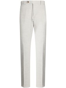 Man On The Boon. pantalon droit à motif chevrons - Gris