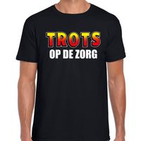 Trots op de zorg shirt zwart voor heren 2XL  -