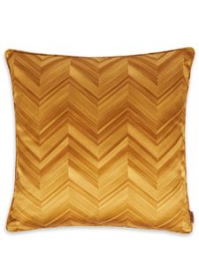 Missoni Home coussin Layers Inlay à motif zig-zag - Or