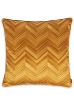 Missoni Home coussin Layers Inlay à motif zig-zag - Or - thumbnail