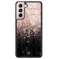 Samsung Galaxy S21 glazen hardcase - Marmer twist