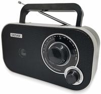 Denver FM Radio Retro - Werkt op batterij of netstroom - Keukenradio - Draagbare Radio - TR51 - Zwart