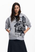 Bedrukte sweatshirt met rits M. Christian Lacroix - BLACK - M - thumbnail