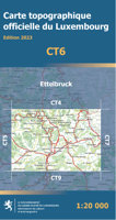 Topografische kaart - Wandelkaart 6 CT LUX Ettelbruck | Topografische