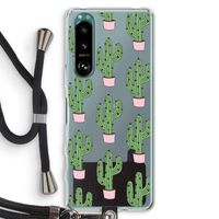 Cactus Lover: Sony Xperia 5 III Transparant Hoesje met koord