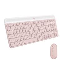 Logitech MK470 Dun, Draadloos Toetsenbord- en Muis Combo - Moderne, Compacte Lay-out, Ultra Stil, 2.4 GHz USB-ontvanger, Plug-and-Play-connectiviteit, Compatibel met Windows, US QWERTY - Roze