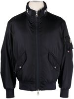 Moncler veste bomber matelassée à col logo - Bleu