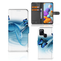 Samsung Galaxy A21s Telefoonhoesje met Pasjes Vlinders