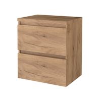 Badmeubelset Aquasplash Salt 60x46 cm Greeploos 2 Lades Met Afdekplaat Whisky Oak Aquasplash