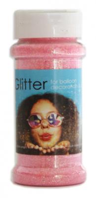 Globos glitter 100 gram kunststof lichtroze Globos glitter 100 gram kunststof lichtroze