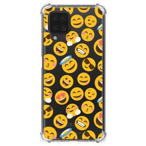 Samsung Galaxy A12 Doorzichtige Silicone Hoesje Emoji