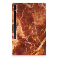 Samsung Galaxy Tab S7 Plus | S8 Plus Tablet Back Cover Marmer Bruin - thumbnail