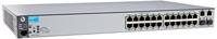 HP ProCurve 2620-24 netwerkschakelaar (2,9µs, 10/100/1000 Mbps, 12,8 Gbit/s, Gigabit Ethernet, IEEE 802.3, IEEE 802.3ab, RJ-45) grijs