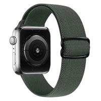 By Qubix - Solo Loop Nylon bandje - Groen - Compatible met Apple Watch 38mm / 40mm / 41mm / 42mm - Compatible Apple watch bandjes