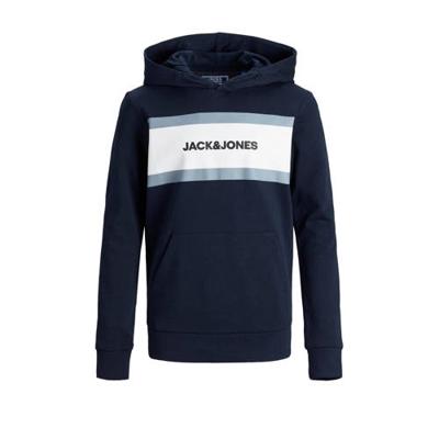 JACK & JONES JUNIOR hoodie Shake met logo donkerblauw JACK & JONES JUNIOR hoodie Shake met logo donkerblauw