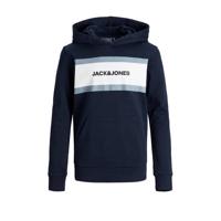 JACK & JONES JUNIOR hoodie Shake met logo donkerblauw
