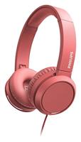 Philips H4105Rd/00 On-Ear-Koptelefoon Met Microfoon (Afstandsbediening In Snoer, Opvouwbaar Design, Schuine Aansluiting, Gewatteerde Hoofdband, Geluidsisolatie) Rood - 2020/2021 Model