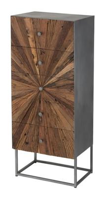 J-Line Ladenkast 'Reinold' met 5 laden, 110 x 45.5cm