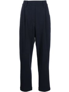 Brunello Cucinelli pantalon droit à taille haute - Bleu