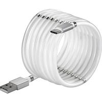 Renkforce USB-kabel USB 2.0 USB-A stekker, USB-C stekker 2.00 m Wit Vergulde steekcontacten TO-6895311