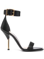 Alexander McQueen sandales en cuir à double brides - Noir - thumbnail